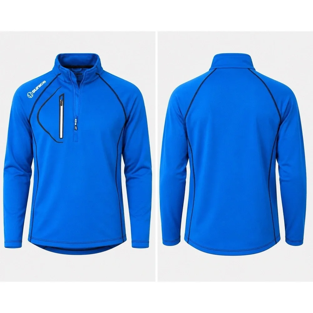 Sunice Windstopper Golf Pullover 1/4 Zip Men's MEDIUM  Athletic BLUE Jacket
